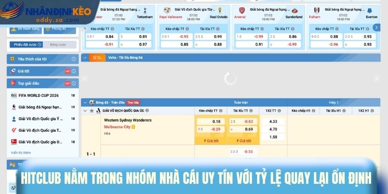 Hitclub nằm trong nhóm nhà cái uy tín với tỷ lệ quay lại ổn định